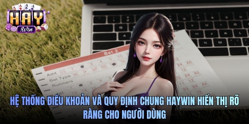 Hệ thống điều khoản và quy định chung Haywin hiển thị rõ ràng cho người dùng